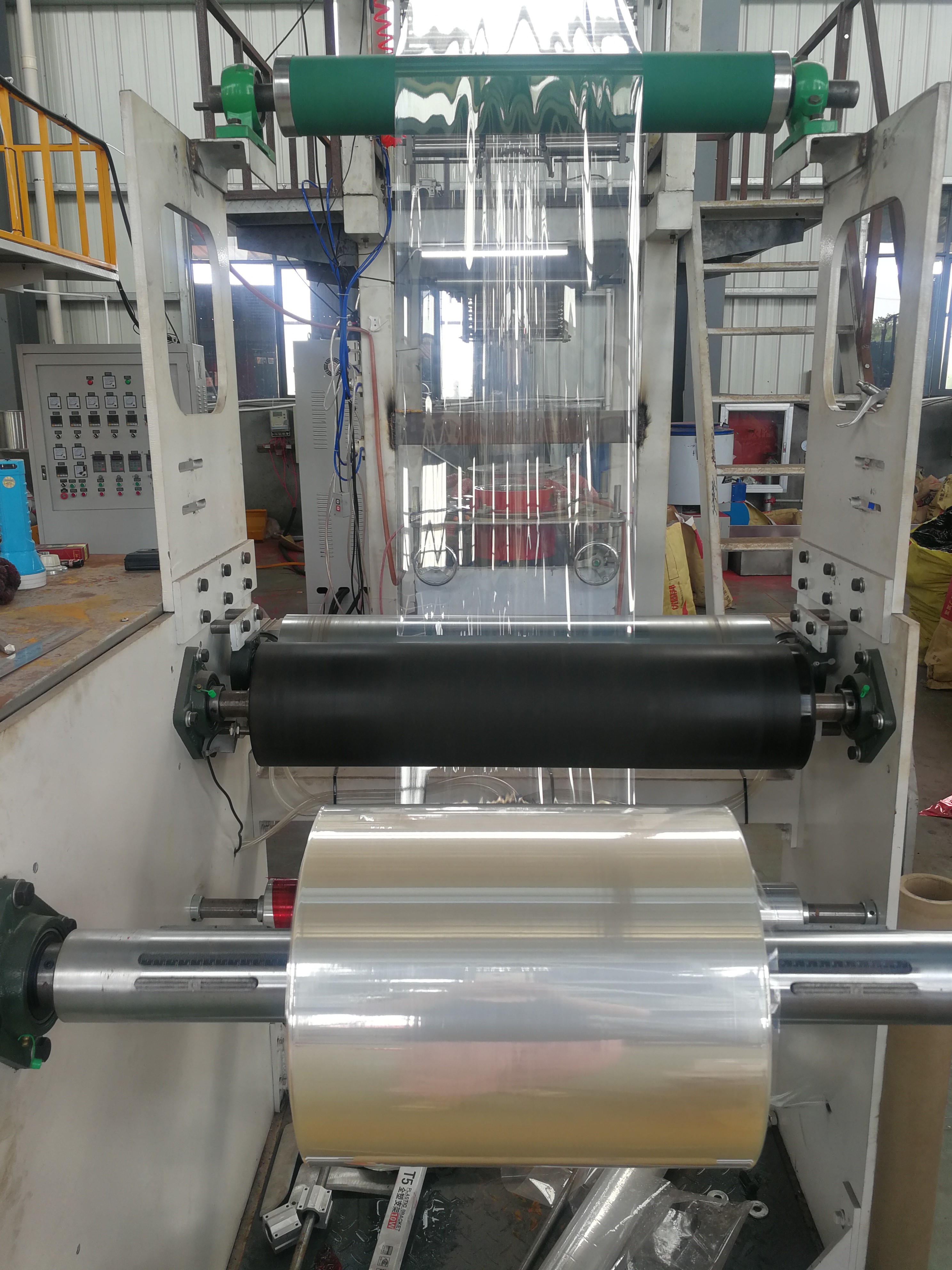  SJRM65-800 pvc shrink plastic bag film blowing machine plastic extruder